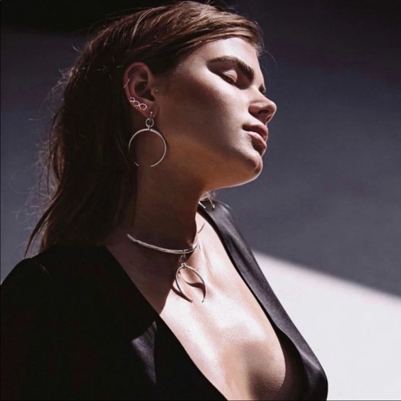 • Ingrid • Boho Moon Antique Style Earrings - Picture 3 of 7